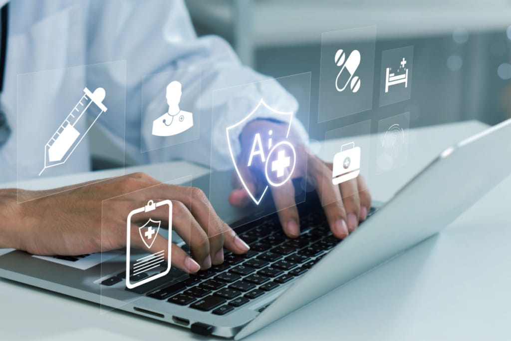 Male plastic surgeon using AI for marketing